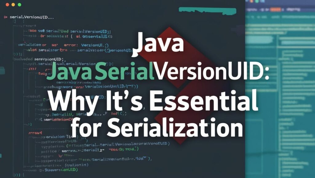 Java serialVersionUID: Why It’s Essential for Serialization