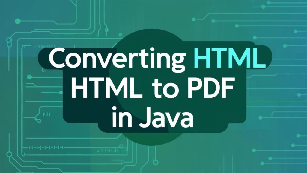Converting HTML to PDF