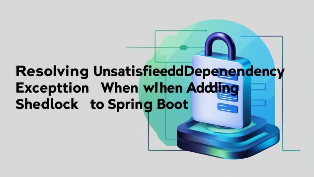 Resolving UnsatisfiedDependencyException When Adding ShedLock to Spring Boot